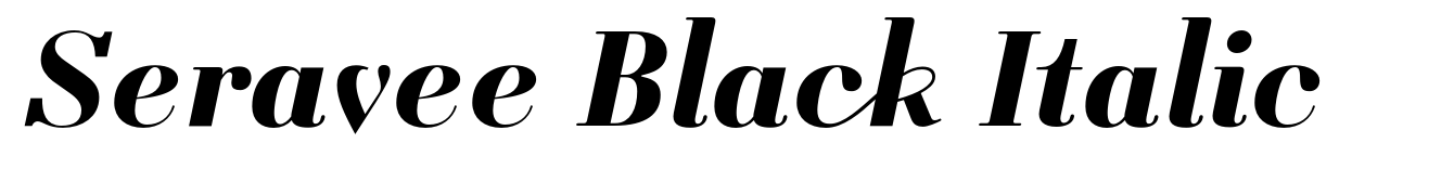 Seravee Black Italic
